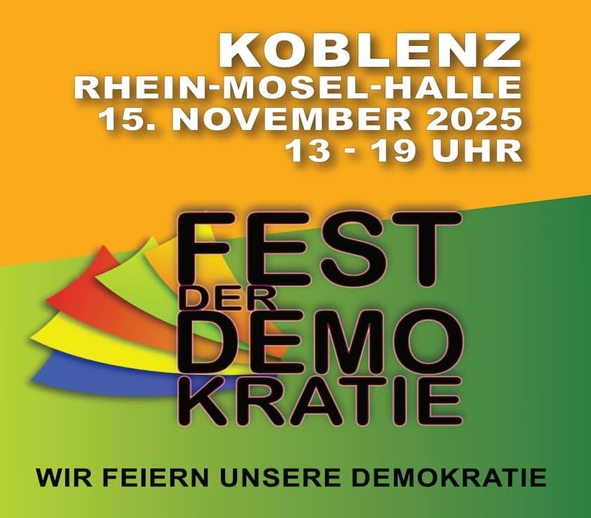Das Fest der Demokratie in Koblenz am 15.11.2025 | © Soziales Netzwerk Koblenz e.V. Das Fest der Demokratie in Koblenz am 15.11.2025 | © Soziales Netzwerk Koblenz e.V.