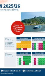 Fahrplan 2026 Loreley-Linie | &copy; Loreley-Linie Lux-Werft u. Schiffahrt GmbH