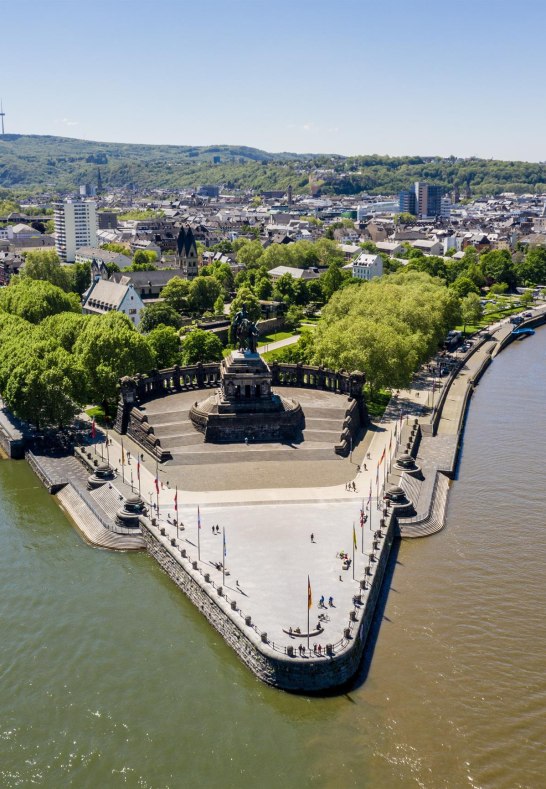 Luftbild Deutsches Eck | © Koblenz Touristik / Dominik Ketz Luftbild Deutsches Eck | © Koblenz Touristik / Dominik Ketz