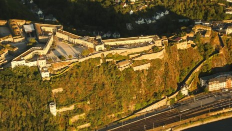 Flug &uuml;ber die Festung | &copy; Koblenz-Touristik GmbH / Johannes Bruchhof
