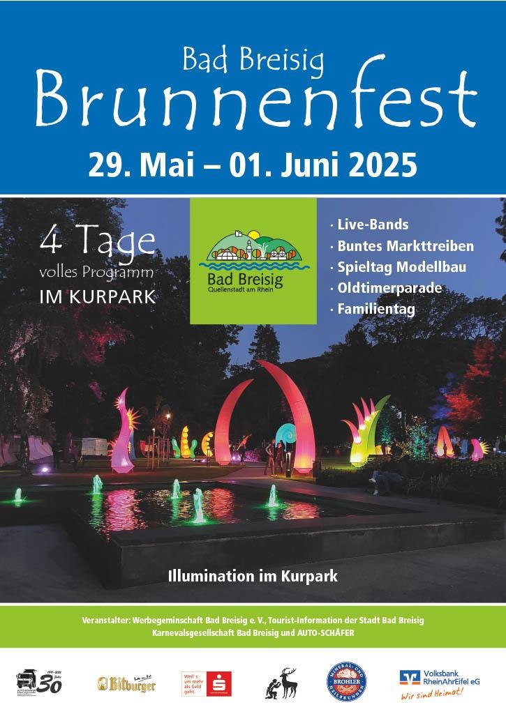 Plakat Brunnenfest 2025 | © Tourist-Info Bad Breisig