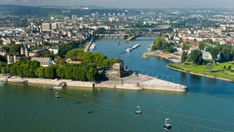 View of the Deutsches Eck in Koblenz | © Dominik Ketz / Rheinland-Pfalz Tourismus GmbH
