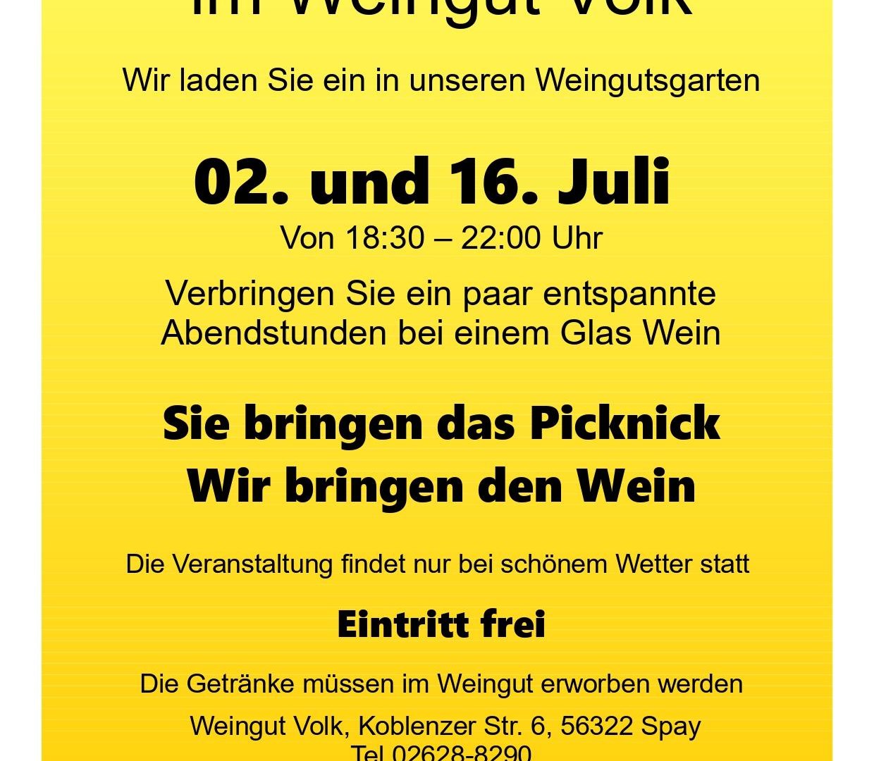 Plakat | &copy; Weingut Volk